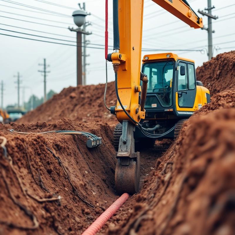 Utility trenching work